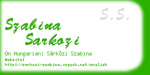 szabina sarkozi business card